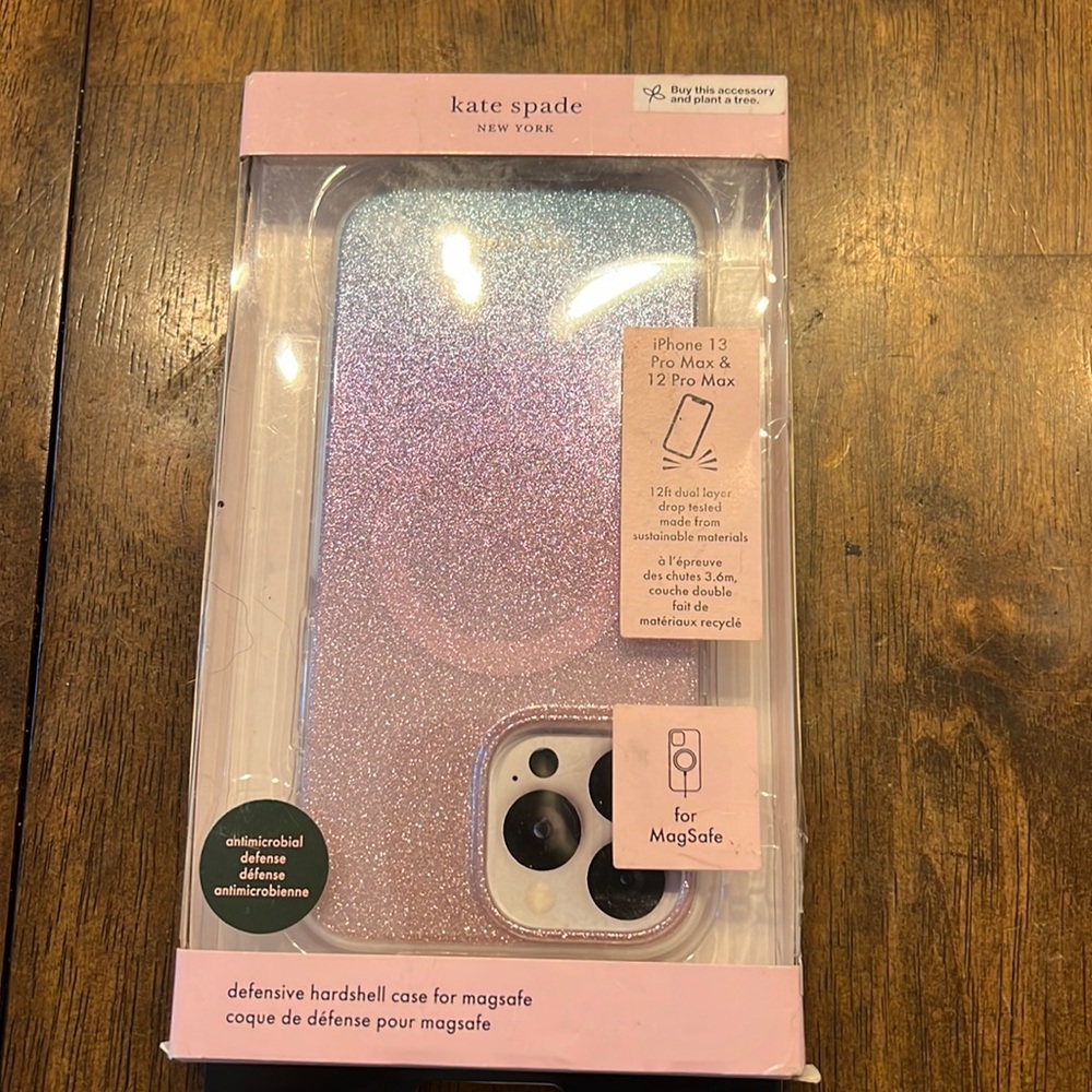 Kate Spade ombré iPhone 13 Pro Max or 12 pro max phone case. New in box